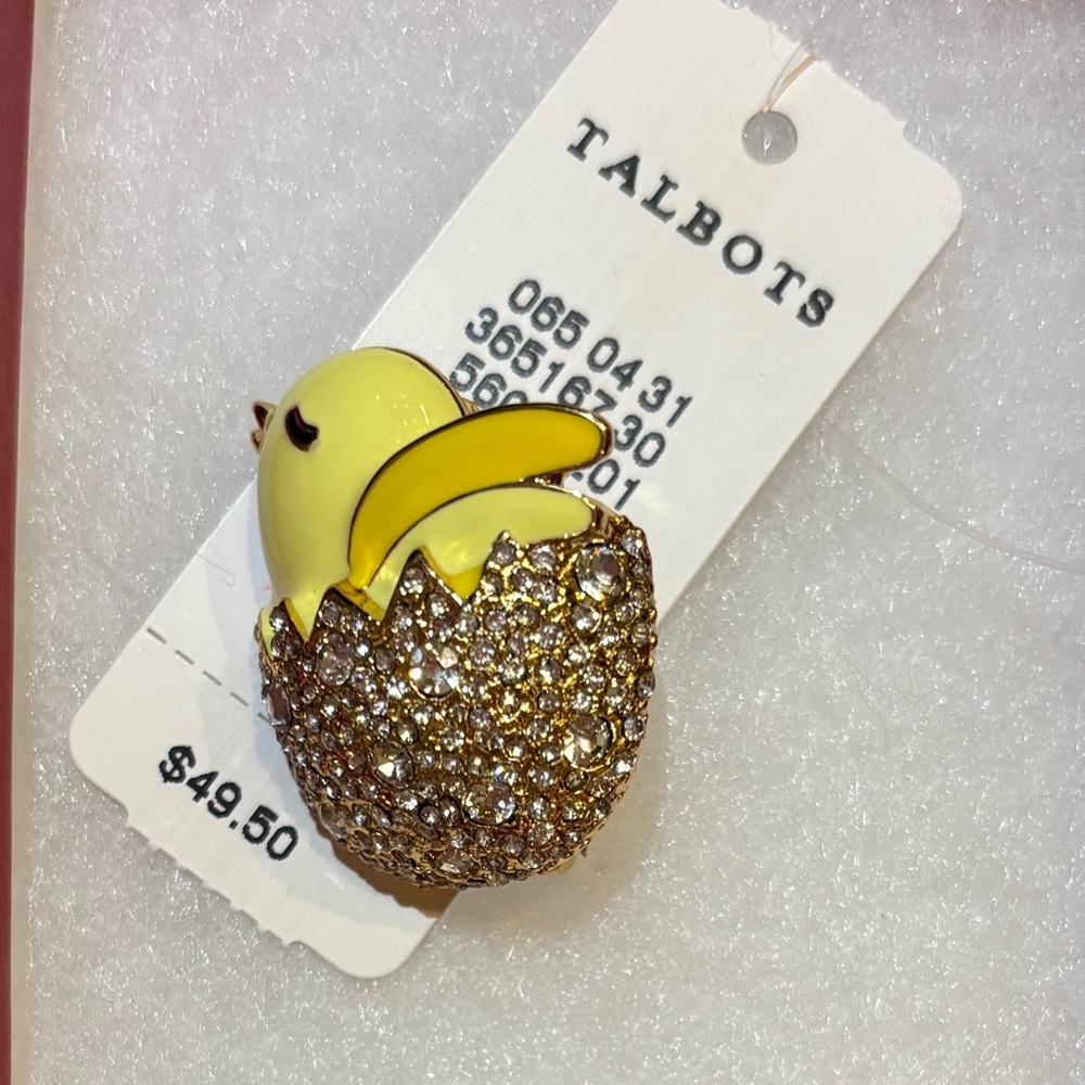 Talbots Yellow and Gold chick Brooch